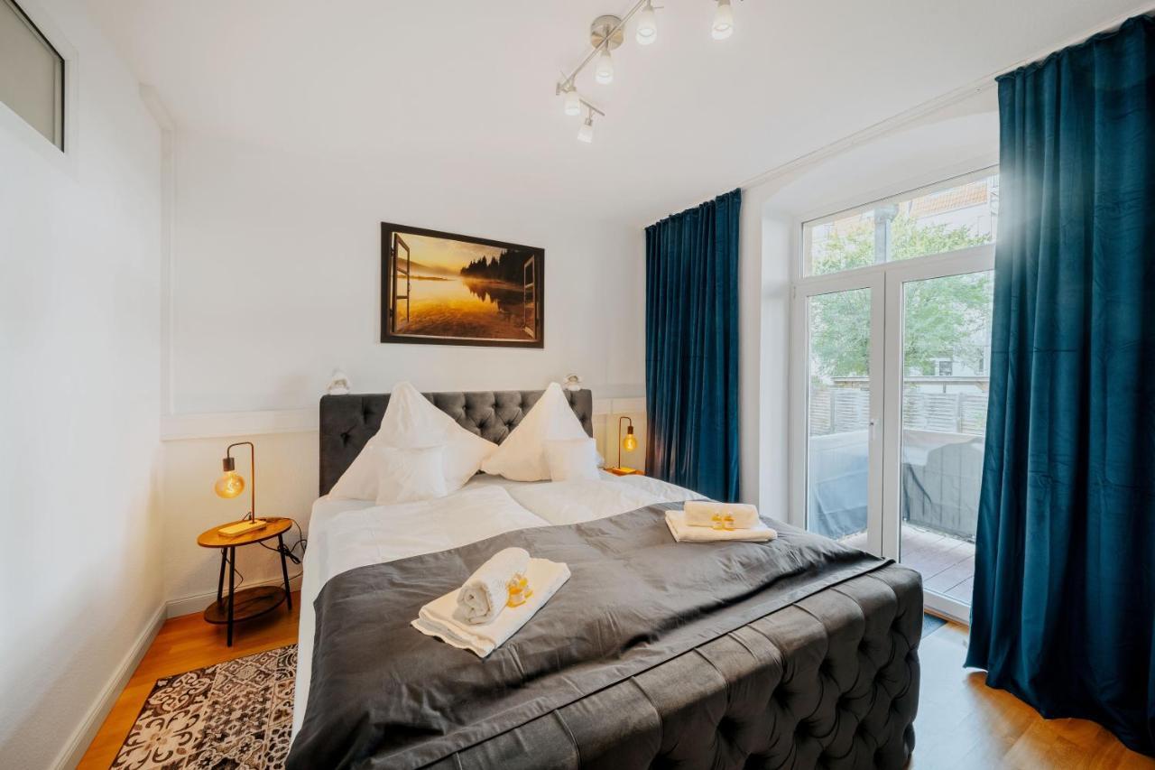 Blissplace 3 Zi Premium Apartment Nahe Getec Arena Mit Kingsize Betten Und Balkon Magdeburg Eksteriør bilde